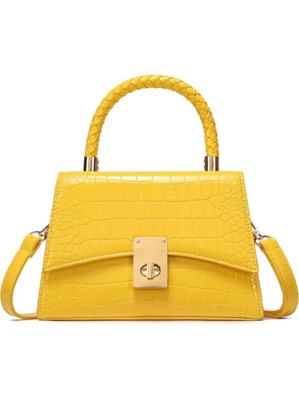 Women's 1 Yellow Small Crossbody Bag Mini Satchel Cute Shoulder Purse Bag